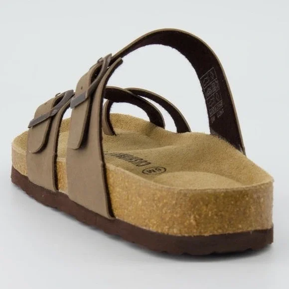 Cushionaire Luna Brown Vegan Suede Cork Footbed Sandal Womens 9.5M NEW - Picture 9 of 10